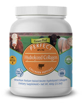 Perfect Supplements frasco frontal mostrando etiqueta y tamaño 660 g, confianza en origen