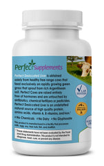 Perfect Supplements etiqueta con información nutricional y garantías de calidad