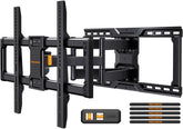 Perlegear full motion front view showing sturdy bracket and secure hold benefit