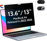 Peslv vista frontal del filtro en MacBook Air mostrando protección y nitidez
