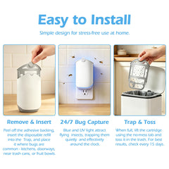 PESTCON cartucho instalado en trampa compatible demostrando encaje seguro