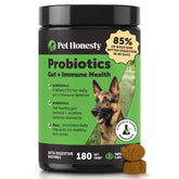 Pet Honesty front packaging showing pumpkin probiotics and count benefits
