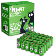 PET N PET frente del paquete mostrando 540 bolsas y diseño verde, práctico