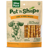 Pet 'n Shape front packaging showing 2 lb bag and resealable zipper benefit freshness