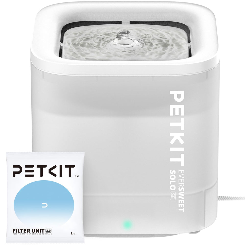 PETKIT vista frontal de la fuente, diseño compacto y accesible