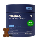 PetLab Co envase frontal de 30 masticables, presentación clara y conservación