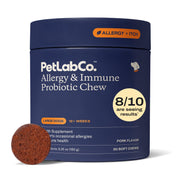 PetLab Co. front packaging showing product and benefit for gut balance