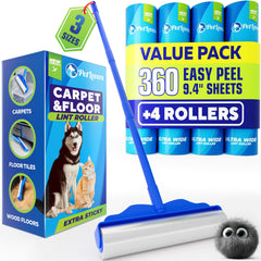 PetLovers rodillo frontal 9.4 pulgadas limpiando pelo rápido