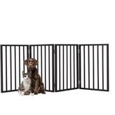 PETMAKER front view of 72x24 black pet gate showing full coverage benefit