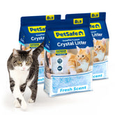 PetSafe front packaging showing fresh scent and 8 lb bag, keeps litter area fresh