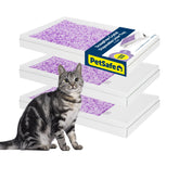 PetSafe front packaging showing three lavender crystal disposable trays for convenience