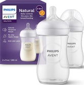 Philips Avent biberón frontal pack mostrando dos unidades, fácil identificación y uso