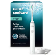Philips Sonicare frontal del cepillo 1100 mostrando el diseño ergonómico y limpieza eficaz