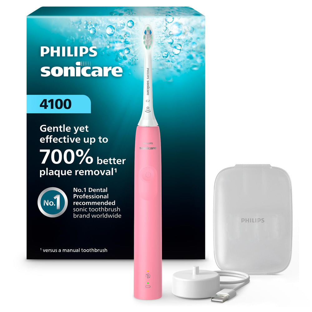 Philips Sonicare front view showing sleek design and gentle cleaning benefit