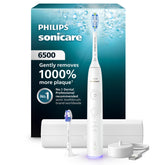 Philips Sonicare 6500 frontal blanco mostrando diseño y potencia