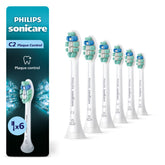 Philips Sonicare front packaging showing six C2 heads and value pack benefit