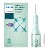 Philips Sonicare flosser 3000 front view showing controls and ergonomic grip for comfortable handling