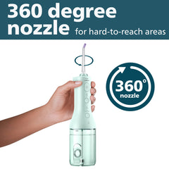 Philips Sonicare Quad Stream X-shaped tip close-up demonstrating broad coverage benefit