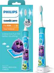 Philips Sonicare kids front packaging showing product and app benefits