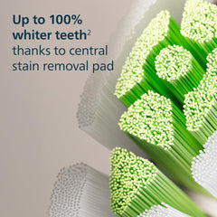 Philips Sonicare side profile showing bristle density for thorough plaque removal