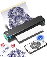 Phomemo M08F front packaging showing compact tattoo printer and benefits