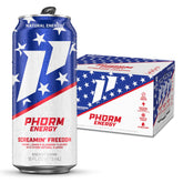 PHORM ENERGY front can showing Screamin’ Freedom branding and bold flavor