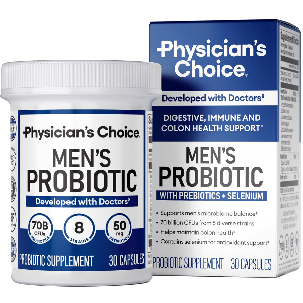 Physician's CHOICE frasco frontal mostrando la etiqueta y beneficios