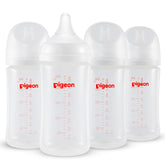 PIGEON biberón frontal pack de cuatro, entrega práctica para familias