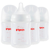 PIGEON front view of four 5oz bottles showing compact pack and convenience