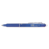 PILOT FriXion Clicker vista frontal del pack de 12 bolígrafos azul mostrando diseño y colores prácticos
