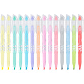 PILOT FriXion pack frontal mostrando 14 colores pastel, ideal para organización