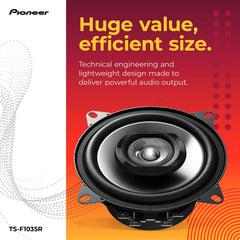 Pioneer TS-F1035R primer plano del tweeter, agudos nítidos y definidos