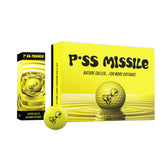 Piss Missile empaque frontal mostrando una docena y visibilidad mejorada