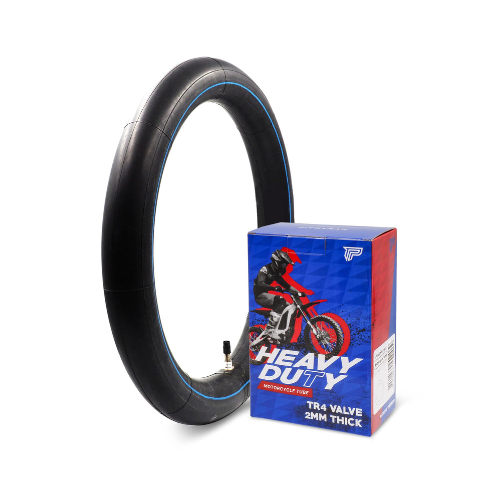 PIVOTRAX front packaging of 12-inch inner tube showing fit benefits