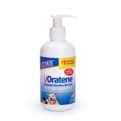 PKB Animal Health frasco ZYMOX Oratene frontal mostrando tamaño y uso