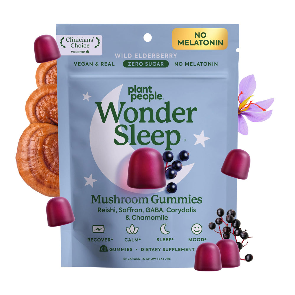 Plant People front packaging showing calming sleep supplement benefits