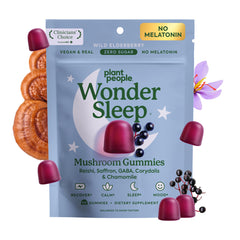 Plant People front packaging showing calming sleep supplement benefits