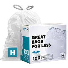 Plasticplace frente del empaque mostrando 100 bolsas y compatibilidad Code H para ahorro