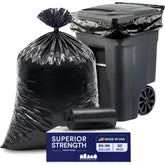 Plasticplace front packaging showing 50 count, durable heavy duty liners