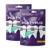Platypus empaque frontal mostrando cantidad y formato, práctico para almacenamiento