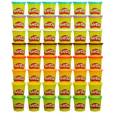 Play-Doh front of pack showing 48 cans and colorful labels, Play-Doh supply ready for classrooms