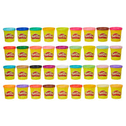 Play-Doh front packaging showing 36 cans and bright colors for easy selection