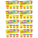 Play‑Doh paquete frontal mostrando 32 latas y colores vivos, ideal para creatividad