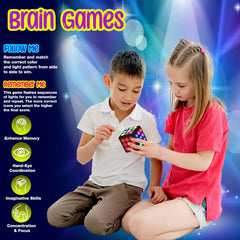 PlayRoute cubo con luces encendidas, atractivo espectáculo luminoso relajante