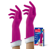 Playtex guantes frontal del paquete mostrando 2 pares y talla M, protección visible