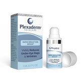 Plexaderm pump front view showing packaging and immediate cosmetic benefit