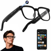 Plunthorn front view with transparent frame showing sleek wearable design and comfort