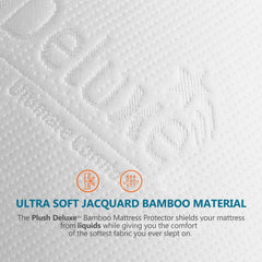 PlushDeluxe bamboo fabric texture close-up for breathable comfort