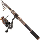 PLUSINNO front packaging of rod and reel combo showing kit benefits
