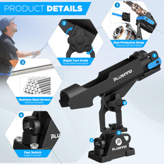 PLUSINNO rod protection strap locked securing rod and preventing accidental loss